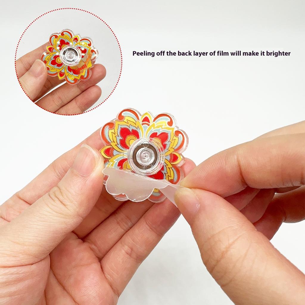 6PCS Colorful Mandala Pattern Small Portable Fidget Spinners Bulk Fun Kids Birthday Party Favors Anxiety ADHD Stress Relief Toy