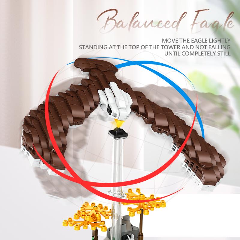 WOMA Toys C1003 430 Pcs Balancing Eagle Building Block Set Kit Toys for Kids Adult