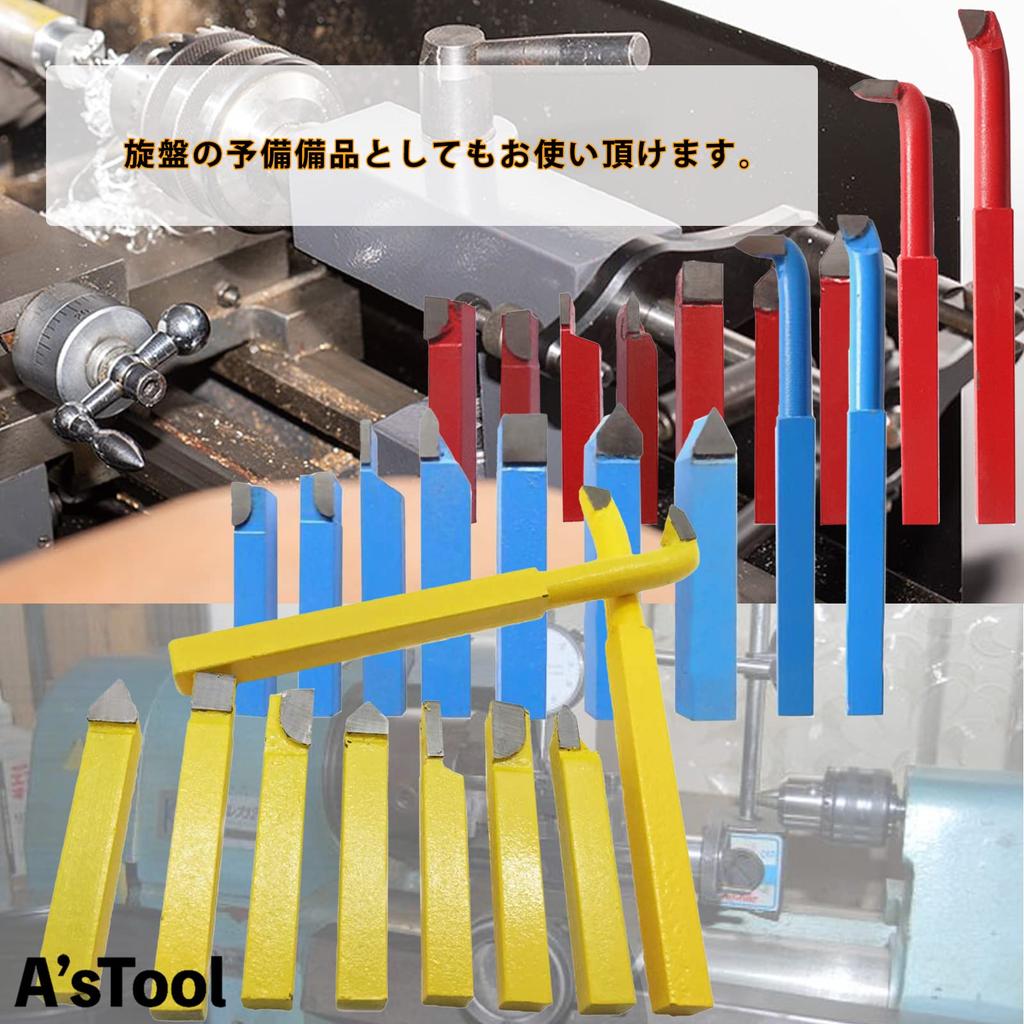 Mini DIY Cutting Tool Set of HSS for Iron A'sTool Lathe, Lathe, 9, Steel, Blue,