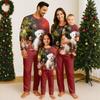 Parent Child Outfit - Christmas Printed Home Outfit Set With Shoulder Length Long Sleeved Top And Pants Set