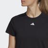 adidas T Shirts Women's Black Crew Neck Moderate Straight Fit HR7795