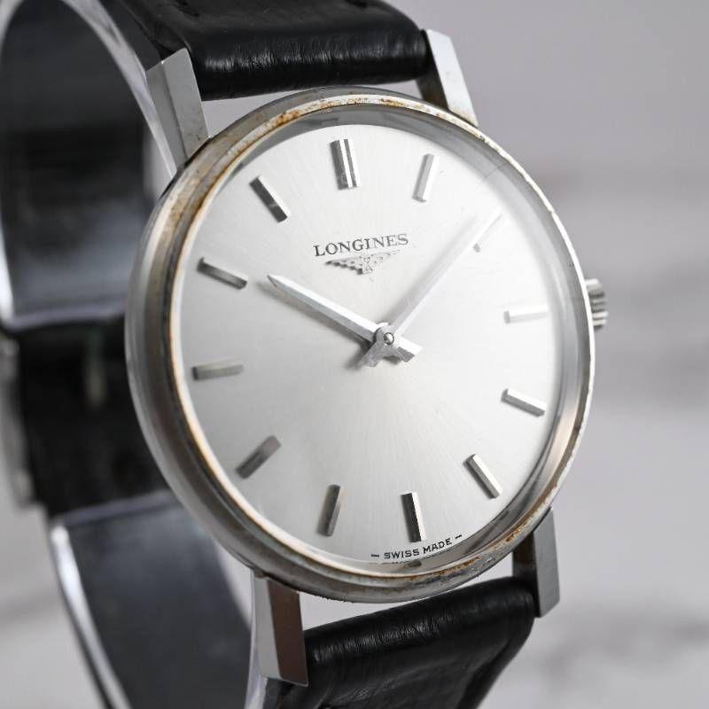 Used [Real item] Vintage LONGINES Unisex manual winding wristwatch rare
