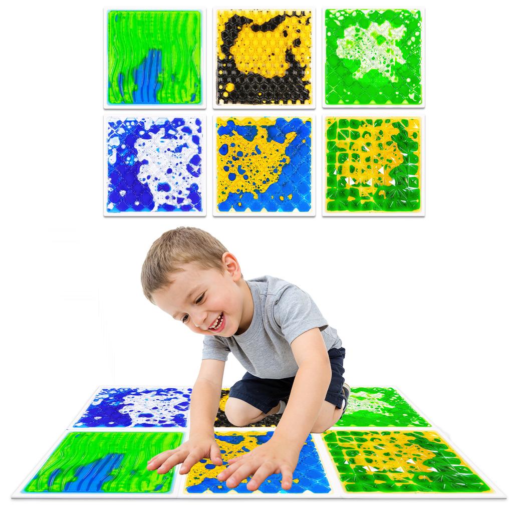 Custom Early Education Texture Sensory Liquid Floor Tiles Zoned Sensory Training Tiles Institution Professional Teaching Tiles