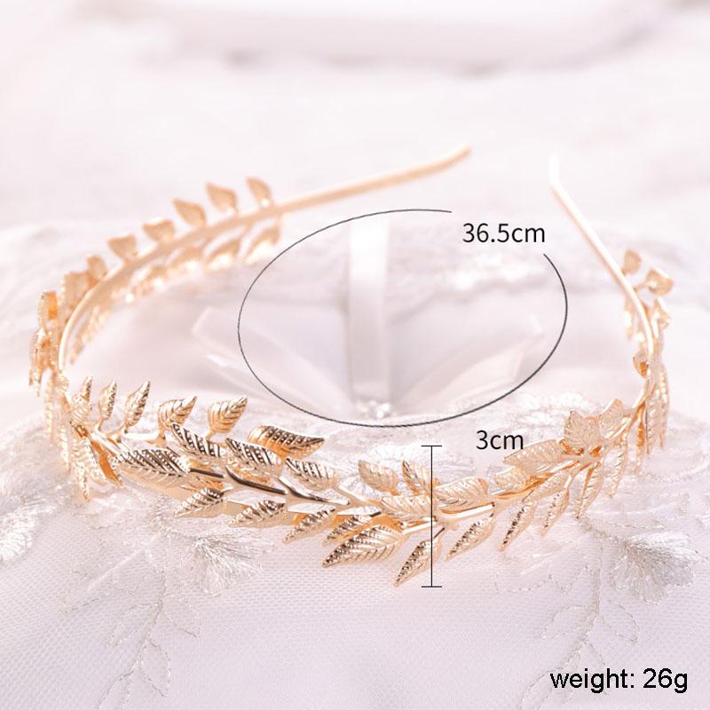 Gold Color Leaf Crown Tiara Headband For Women Bride Party Bridal Wedding Hair Accessories Jewelry Headband Crown Tiara Gift