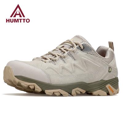 Genuine Leather Men's Sports Shoes Non-slip Hiking Shoes Winter Outdoor Safety Sneakers Breathable Trekking Boots for Men