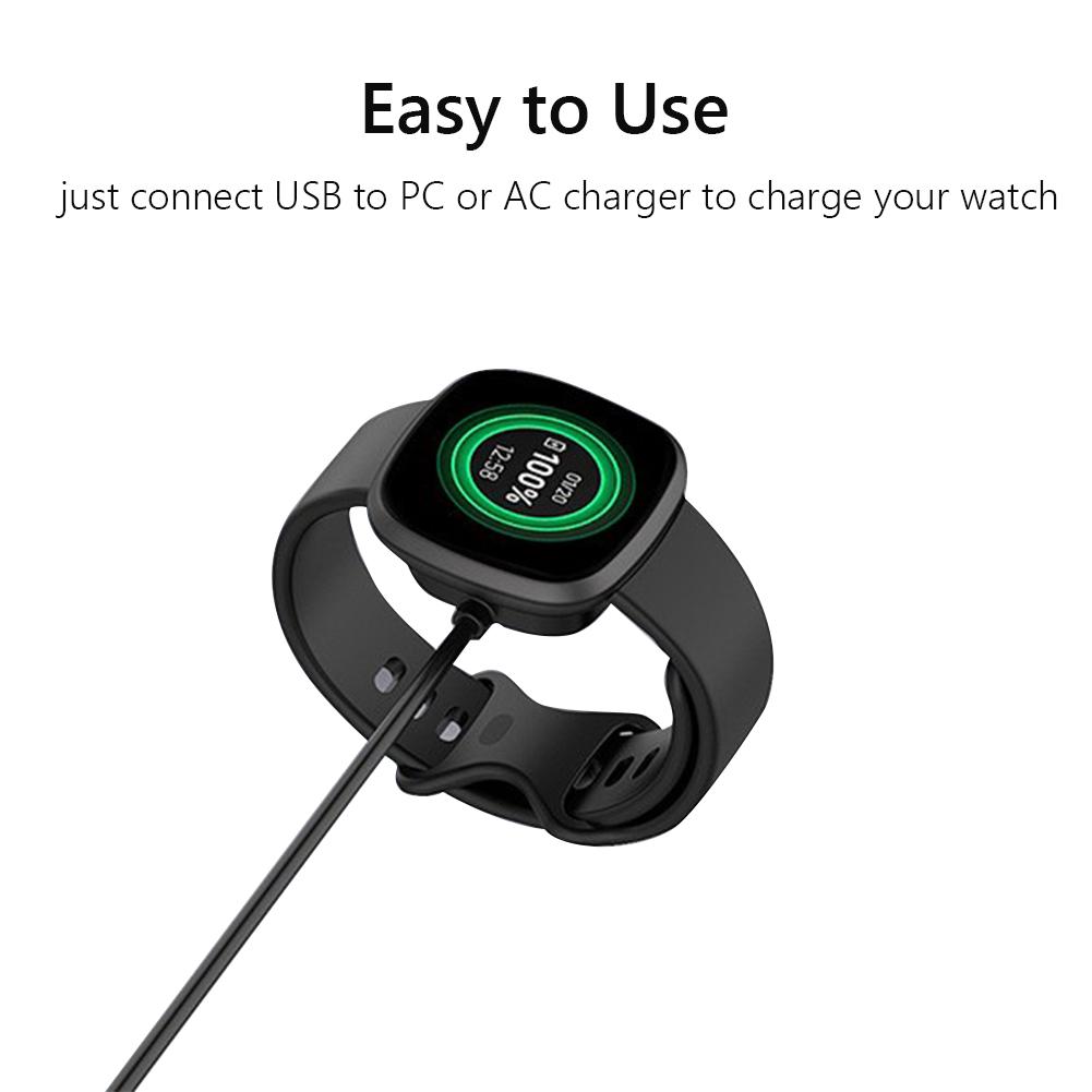 2/1PCS For Fitbit Versa 3 / 4 Smart Watch Replacement USB Charging Cable Adapter For Fitbit Sense 2 Charger Smart Accessories
