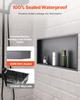 VEVOR Shower Niche, 33.0 x 63.5 x 10.2 cm Recessed Wall Niche, Heavy-duty Stainless Steel Modern Soap & Shampoo Storage Organizer