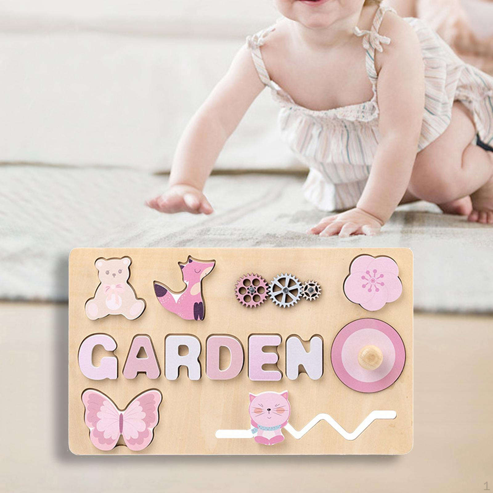 Puzzle Montessori Wooden Toy Cognitive Educational Interactive Shape Learning garden