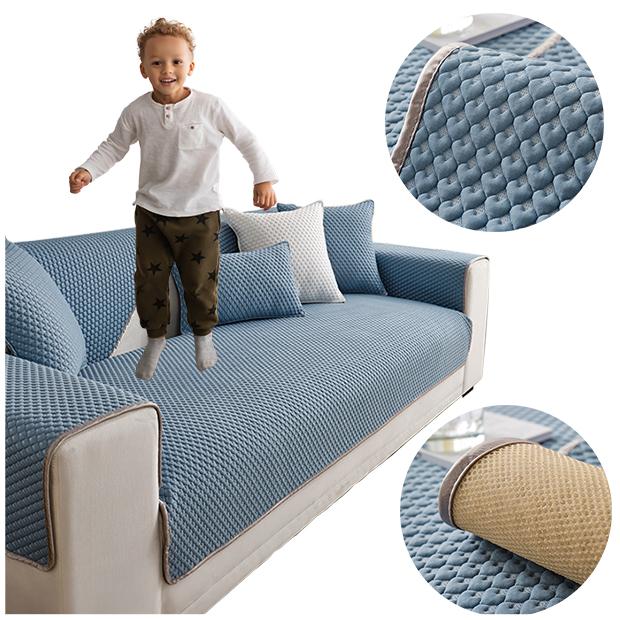 Mat, Blanket, Cover For Sofa Sofa 90X240 Cm, Navy Blue, Heart Pattern