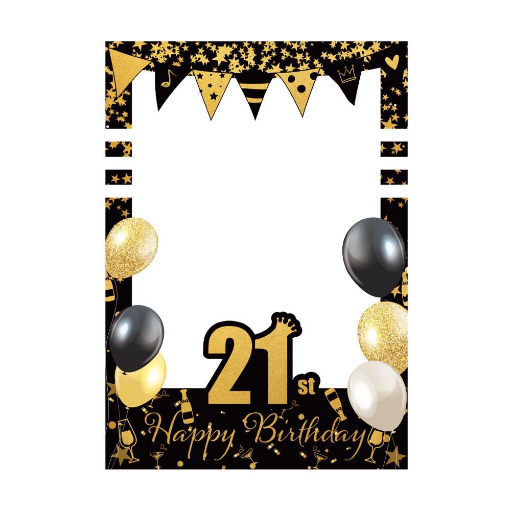 Birthday Photo Party Booth Frame With Paper Design Celebration Props Photos