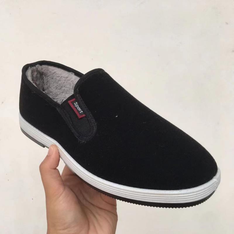 2025 Direct Supply Old Beijing Cloth Shoes Men's Cotton Non-slip, Wear-resistant and Breathable Casual Work Labor Insurance Black Cloth Shoes