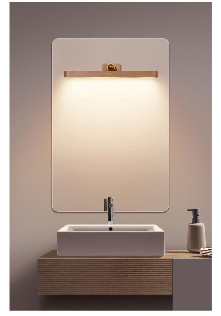 Magnetic Touch LED Mirror Light: No-Drill, Movable Night Light for Bedroom & Bathroom