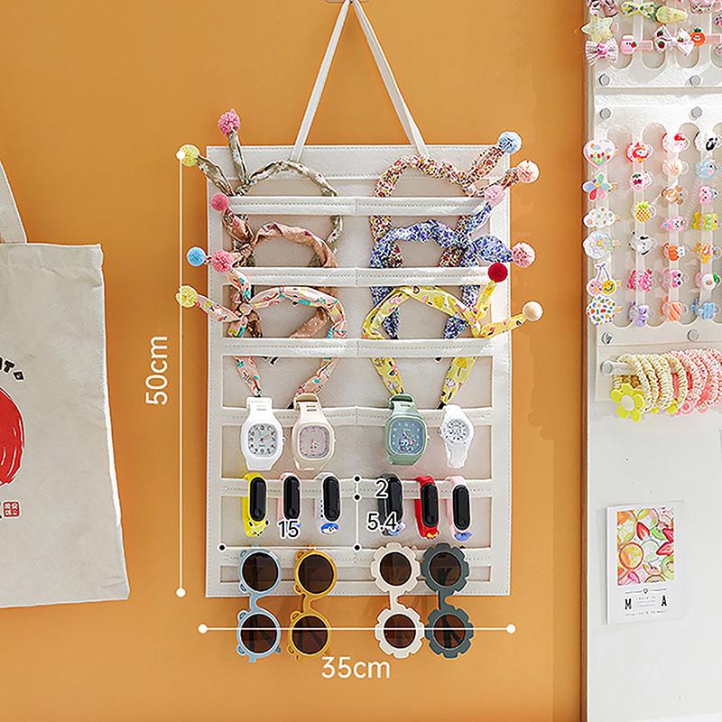 Haarschleifen-Organizer zum Aufhängen an der Wand, großer Kopfbandhalter, Haarspangen-Aufbewahrungsbügel, platzsparendes Accessoire für Mädchenzimmer