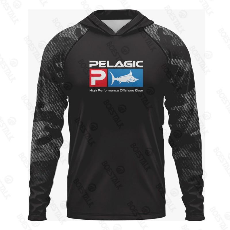 Mens Quick-Dry UV Protection Fishing Hoodie Long Sleeve Outdoor Sport Shirt Summer Fall
