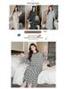 Women's Yarn-Dyed Stripe Cashmere Pajamas - Long-Sleeved Loose Nightdress for Autumn/Winter