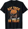 Halloween Ice Hockey Player Pumpkin Head T-Shirt - Trick or Treat Design