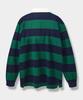 Dimiteulibeullaeg Asi Striped Rugby Sweatshirt Green/Navy