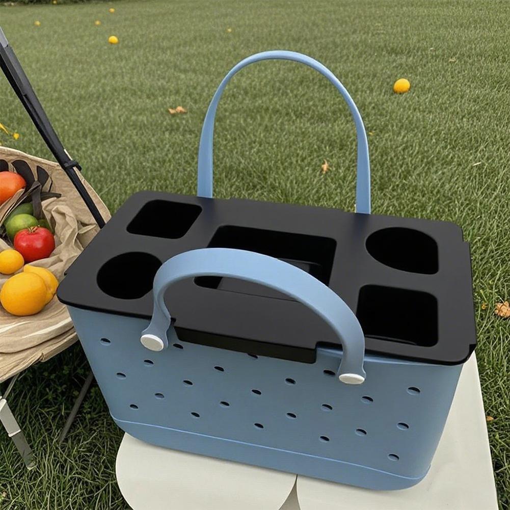 Top Cup Holder Tray Waterproof EVA Storage Lid Multifunctional Bag Top Storage Tray 5 Compartment for Camping Travel