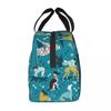 Custom Cute Greyhounds Dog Lunch Bag Women Cooler Warm Insulated Lunch Box for Children School Fruit Fresh Storage Bag