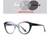 Leopard Frame Round Presbyopic Glasses Women Fashion TR90 Farsightedness Spectacles 0 To +6 0