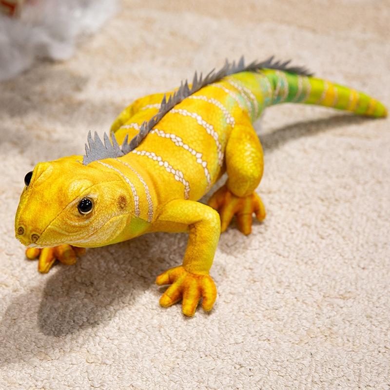 Dessin Animé Raiponce Simulation Lézard Poupées Peluches Jouets en Peluche Réalistes Poupées Caméléon Remplies Jouets en Peluche pour Enfants Décoration de Maison 50cm yellow