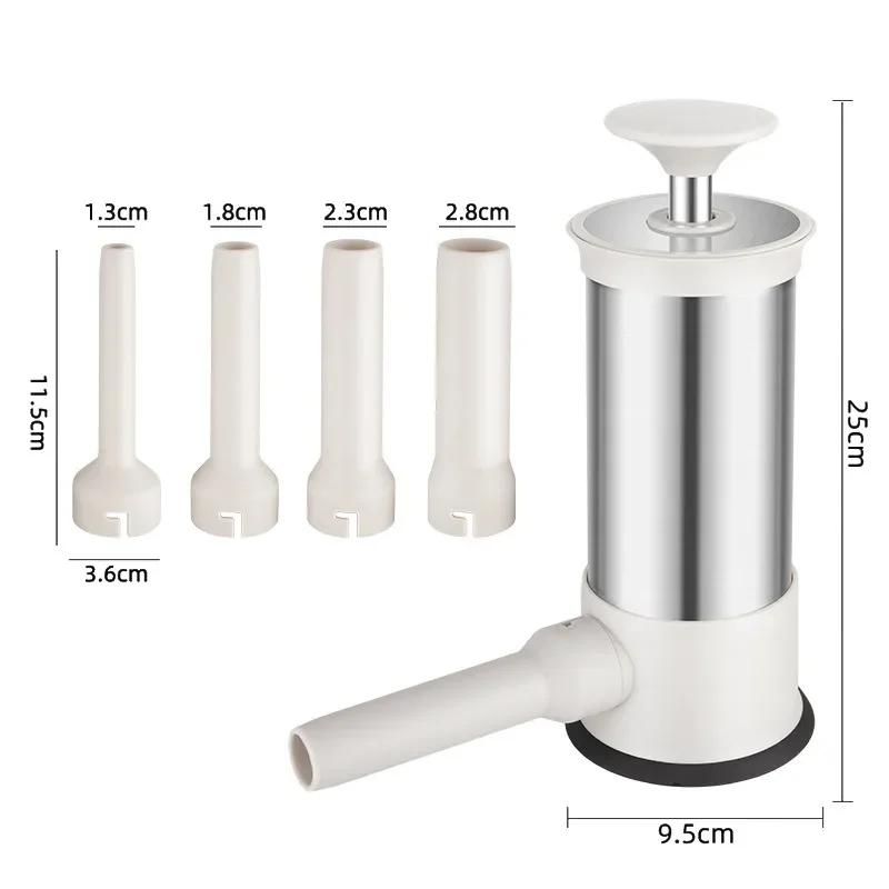 Stainless Steel Sausage Meat Stuffer Horizontal Sausage Maker Homemade Kitchen Ham Sausage Machine Tool Sausage Stuffer Filler