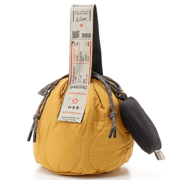 

Сумка-мешок Cuco с оригинальным принтом, 2-сторонняя, на завязках, 2453111206, горчичная (355)