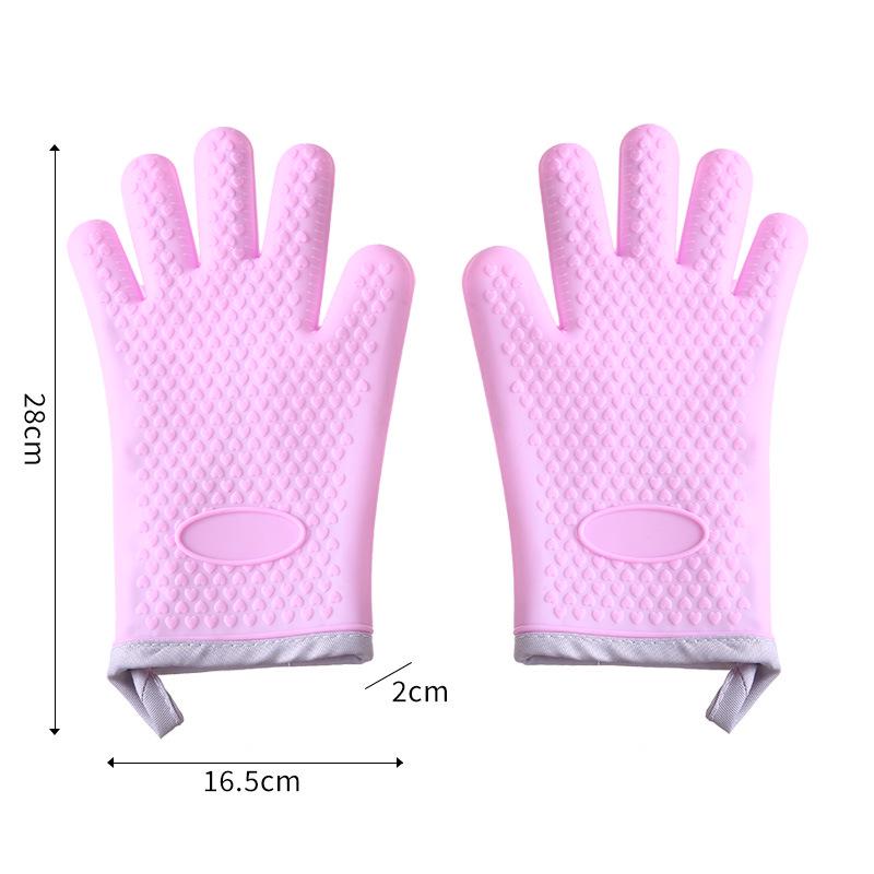 Heat-Resistant Non-Slip Silicone Oven Mitts for Baking