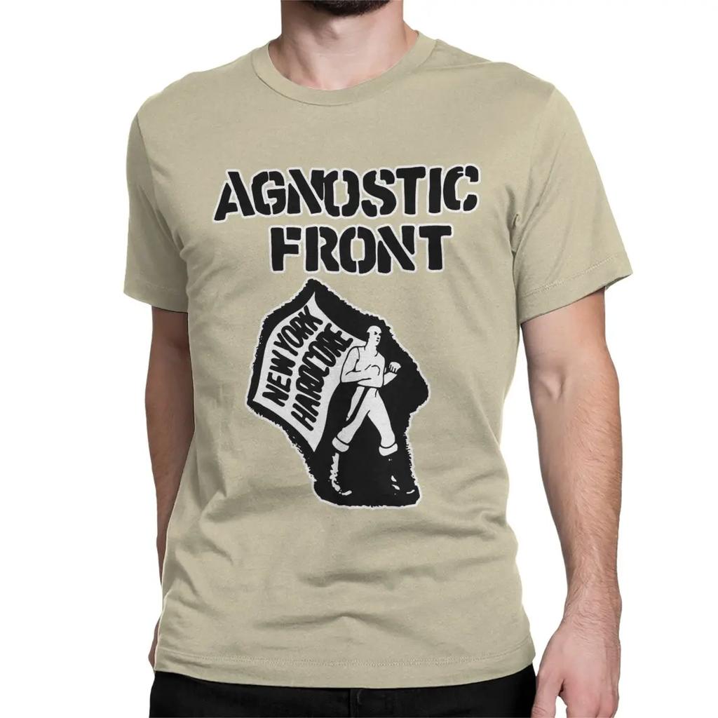 NYHC Flag American Hardcore Punk Band Rock T-Shirts Men Women Agnostic Front Cool Cotton Tees Short Sleeve T Shirts Clothing