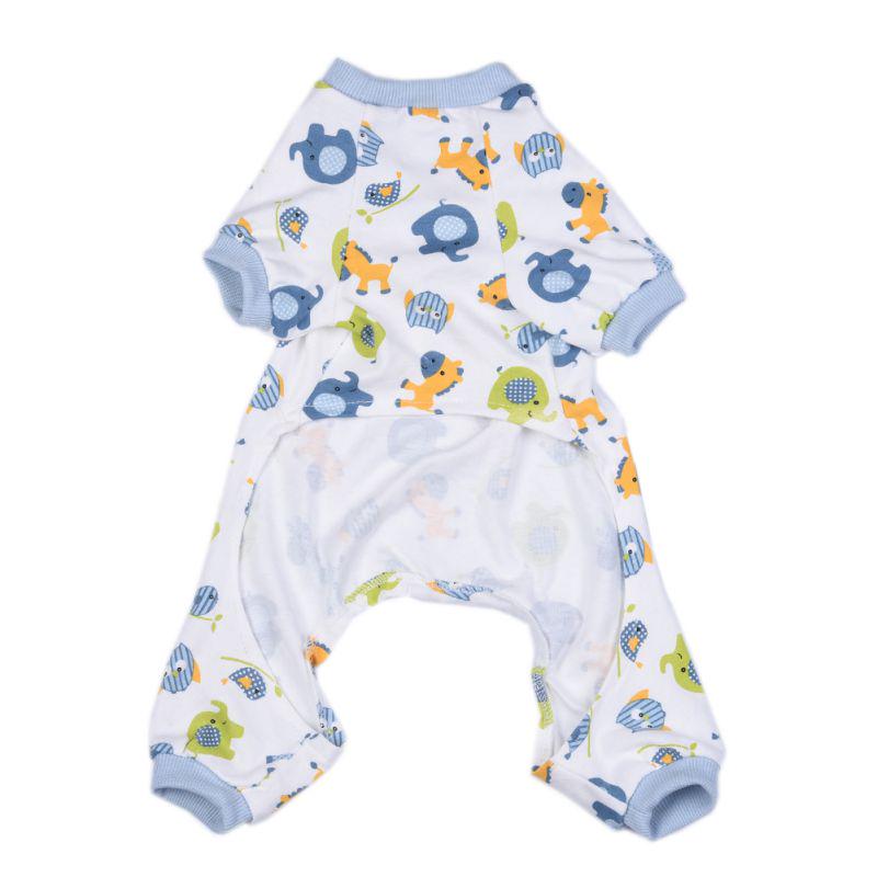 

Комбинезон-пижама хлопковая для маленьких собак L синий