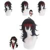 Vox Akuma Cosplay Wig Long Black Hair With Stunning Gradient Red Highlights