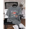 Delicious Strawberry Shake Print Women Washed T Shirts Hip Hop Summer T-Shirt Loose Short Sleeves Cotton Streetwear