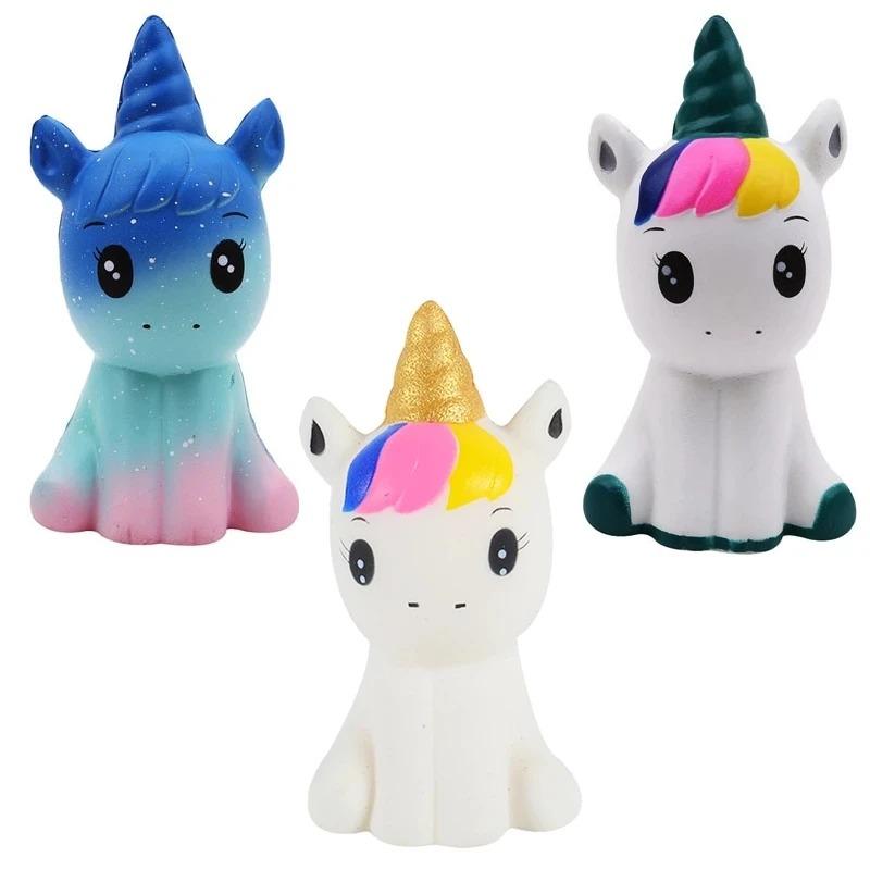 Squishy Cute Unicorn Simulation Animal Doll PU Slow Rising Scented Soft Squeeze Toy Stress Relief for Kid and Adults Xmas Gift
