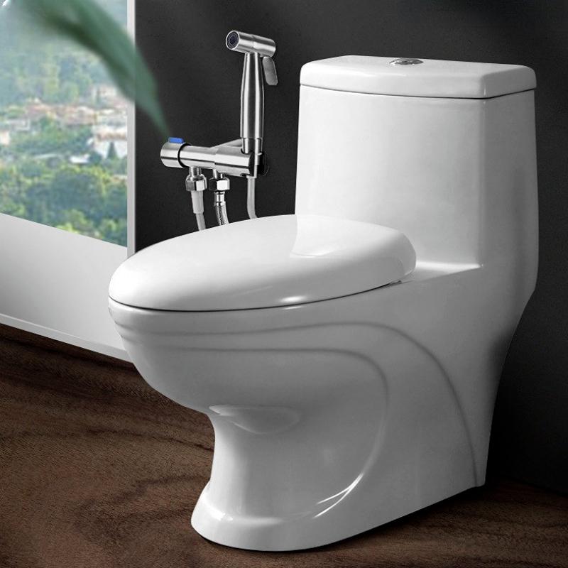 Toilet Washer Stainless Steel One InTwo Out Double Handle Dual Control Spray Gun Faucet Washing Machine Quick Opening Faucet