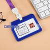 Double-Sided Transparent Colored ID Badge Holder Sleeve