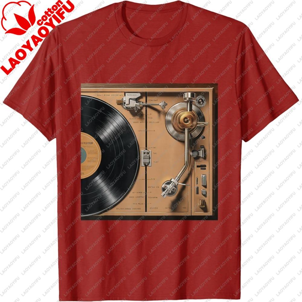 Old School Hip Hop Vinyl Record Turntable Anatomy TShirt Oversized T Shirt Anime Clothes Harajuku Unisex Clothing