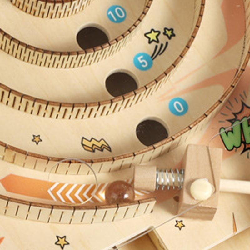Colorful Wooden Marble Runs Toy Rolling Ball Game Toy for Children Kids Creative 3D Track Building Spatial Awareness