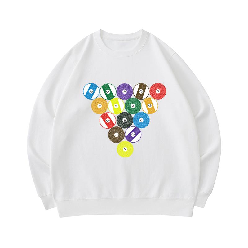 Satın alın Men's 300 GSM 100 Cotton Sweatshirt The Billiard Balls Are