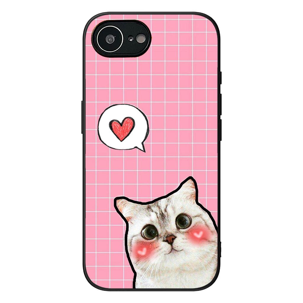 Cover for Samsung Galaxy A25 A37 A57 A12 A14 A31 A41 A50 A51 A70 A71 A72 A21S A04 M15 Note 20 9 8 10 Phone Case Cat Meow Cute