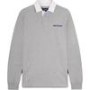 Polo Letter Logo Embroidered Long Sleeve Polo Shirt Men Tops Gray MNPOKNI16824104-999