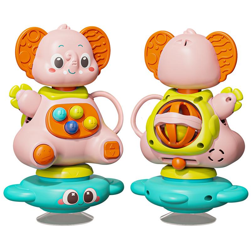 Elephant Handheld Ball Bell - Vibrating Grabbing Toy with Music Notes, Design for Easy Grip, Ideal Early Development Toy