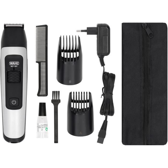 Tondeuse Barbe WAHL Aqua Trim - Sans Fil - Batterie Lithium Ion - Étanche - Gris