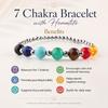 Bracelet extensible en perles d'hématite 7 Chakras Bijoux en perles faits à la main Pour cadeau d'anniversaire DB-22