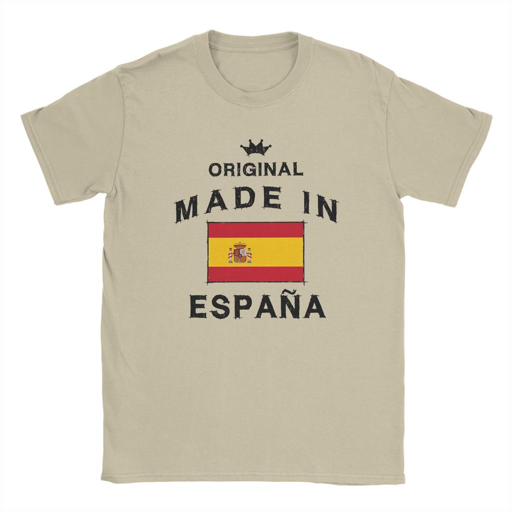 Spain Spanish Map T Shirt Summer Trendy Cool TShirts Men Cotton Crew Neck Oversized Clothing Short Sleeves Vintage Tshirt