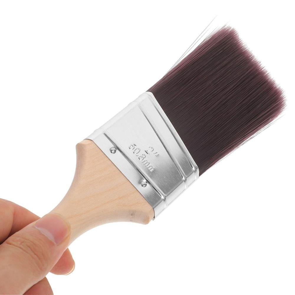Thickened Paint Brush Soft Bristle Angled Wall Brushing Tools Practical Wood Handle Brush  Kitchen
