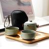 Japanese-Style Ceramic Teapot Lid Bowl Teacup Handmade Portable Travel Office Tea Set 210813