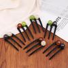 French Twist Pearl Beads Hair Stick Hair Clip Acetate U-Shaped Hairpin Vintage Tortoise Shell Women Hair Bun Pin Headwear