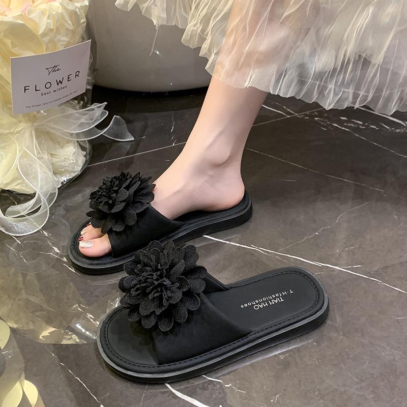 Mode Skor Tofflor Platta Blommor Tofflor Mode Tofflor Kvinnor Mjukt Gummi Lyx 2025 Blommiga Skor Tofflor Platta Blommor Lyx Tofflor