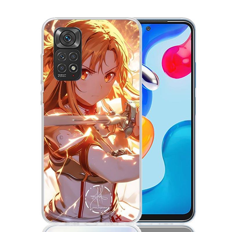 Sword Art Online Yuuki Asuna Phone Case For Xiaomi Redmi Note 15 14 13 12S 12 Pro Plus 11S 11E 11 11T 10S 10 Art Soft Pattern Co