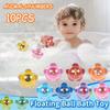 10pcs New Floating Balls Shower Toys, Alphabet and Number Cognitive Animal Bathroom Toys, Pool Play Water Toys